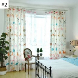 Modern Halvmörkläggningsgardin Måttbeställd Gardin Djurtryck Barnrum