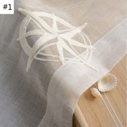 Modern, Transparent Gardin, Måttbeställd, Andningsbar, Stjärnbroderad, Vardagsrumsgardin