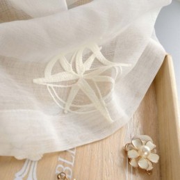 Modern, Transparent Gardin, Måttbeställd, Andningsbar, Stjärnbroderad, Vardagsrumsgardin