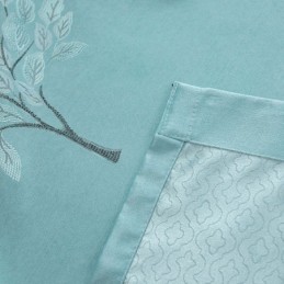 Nordisk Stil Trädmönster Gardiner Satin Jacquard Vardagsrum Sovrum