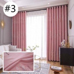 Nordisk Stil Trädmönster Gardiner Satin Jacquard Vardagsrum Sovrum