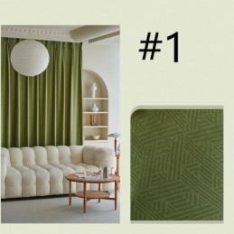 Lyxiga Geometriska Gardiner Moderna Präglade Mörkläggningsgardiner För Sovrum