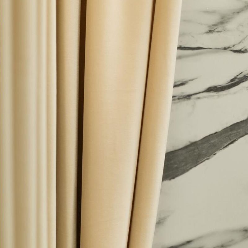 Flanellgardin Champagnefärgad Mörkläggningsgardin Måttbeställd Nordisk Minimalistisk Premiumtyg Vardagsrum Restaurang