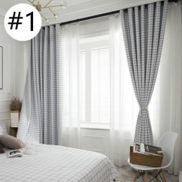 Rutig Mörkläggningsgardin Måttbeställd Rutmönster Geometrisk För Sovrum Vardagsrum