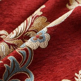 Europeisk Stil Ljus Lyxig Vardagsrumsgardin Chenille Broderad Gardin Måttbeställd