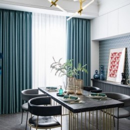 Moderna Enfärgade Gardiner...