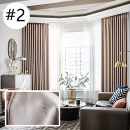 Moderna Enfärgade Gardiner Måttbeställda Mörkläggningsgardiner För Vardagsrum