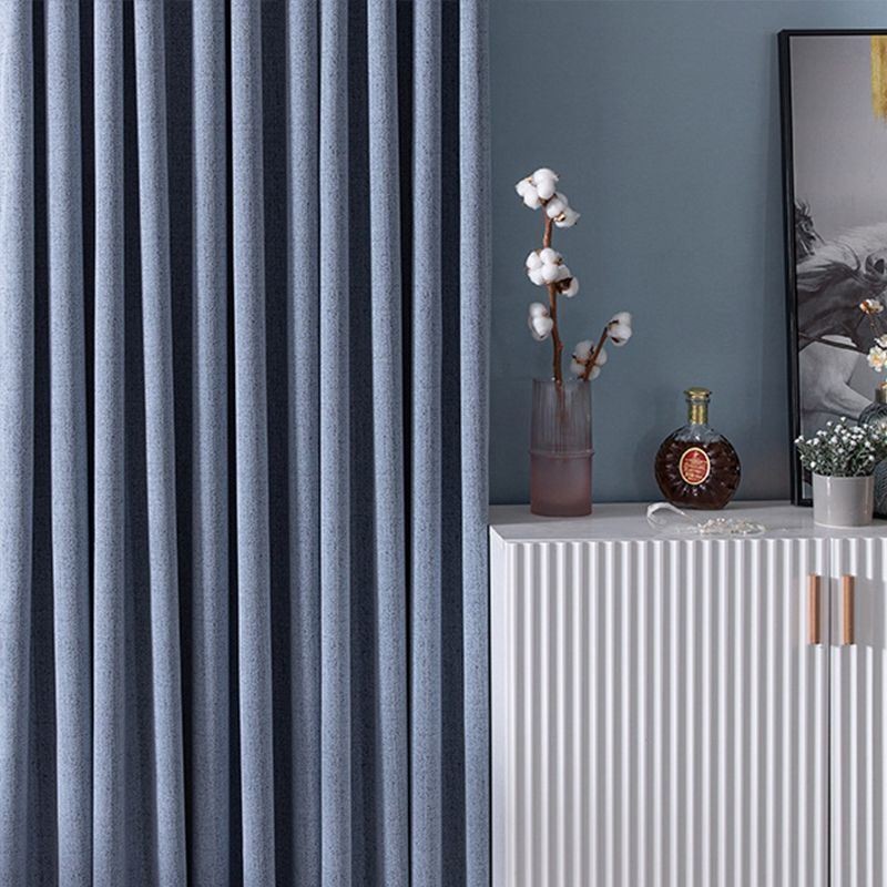 Modern Enfärgad Gardin Måttbeställd Mörkläggningsgardiner För Vardagsrum