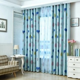 Söt Tecknad Barnrumsgardin Måttbeställd Gardin Liten Trädtryck För Dagis