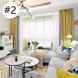 Nordisk Enfärgad Tjock Söm Mörkläggningsgardin Måttbeställd Gardinduk Vardagsrum Sovrum