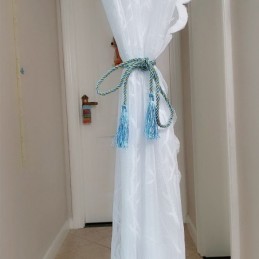 Moderna Fågelgardiner I Vit Tyll För Vardagsrum