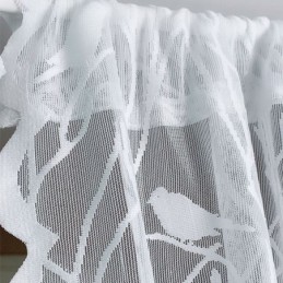 Moderna Fågelgardiner I Vit Tyll För Vardagsrum