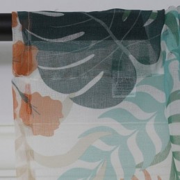 Lövtryckt Gardin Måttbeställd Gardin Tyll Transparent För Vardagsrum/Sovrum