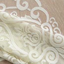 Broderade Transparenta Gardiner I Voile För Vardagsrum, Europeiska Fönster