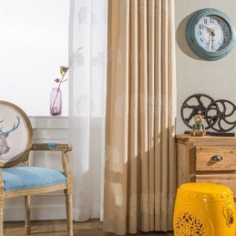 Elegant Broderad Gardin Med...